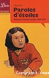 Paroles d'&eacute;toiles